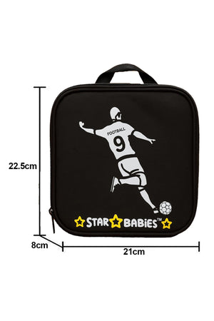 Star Babies - Bento Lunch Bag & Stainless Steel Water Bottle Set - Football - 2 Pcs
