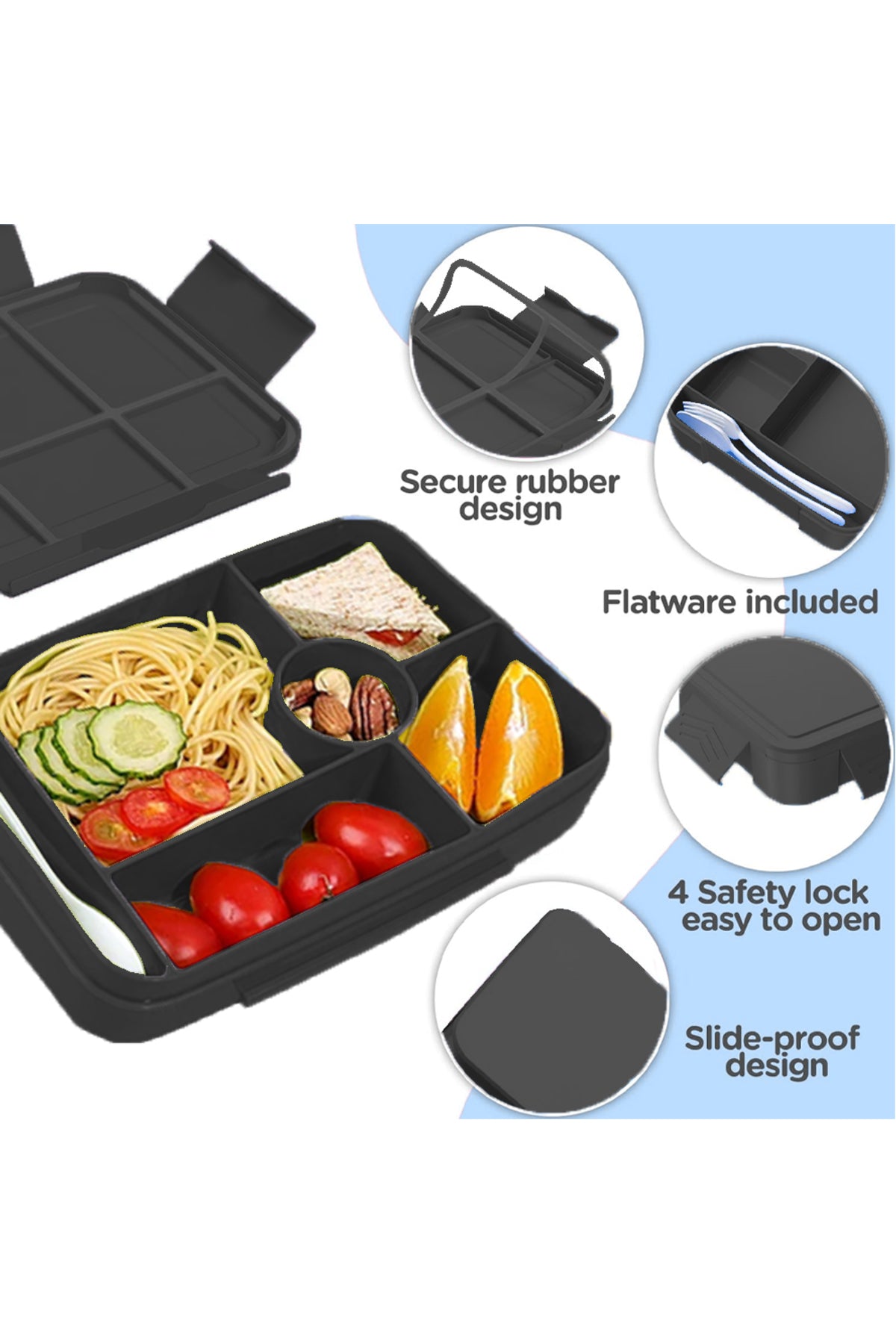 Star Babies Set of 4 – Football Theme 16" School Bag, 4-Compartment Lunch Box, Insulated Lunch Bag, 500ml Water Bottle