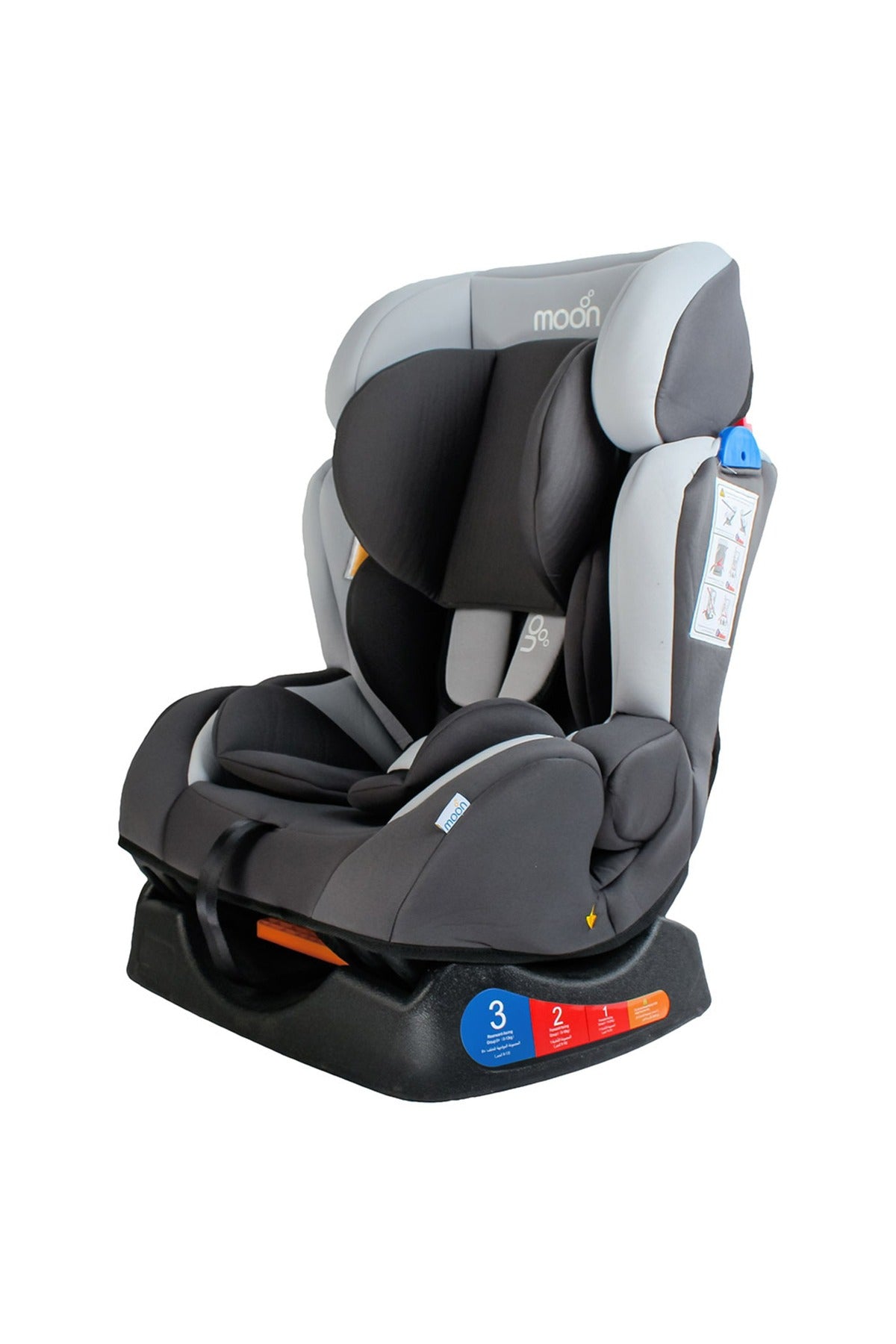 MOON Sumo Baby/Infant Car seat suitable from Birth to 6 Years-(Group (0,1,2) (0-25 Kg) Charcoal Grey