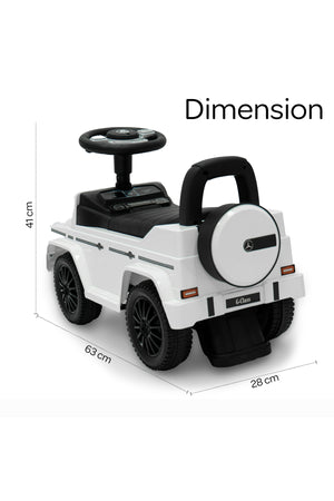 Moon  Licensed Mercedes Ride on Sports Car-for Kids 12–36 Months – Push Car, Foot-to-Floor Ride On – White