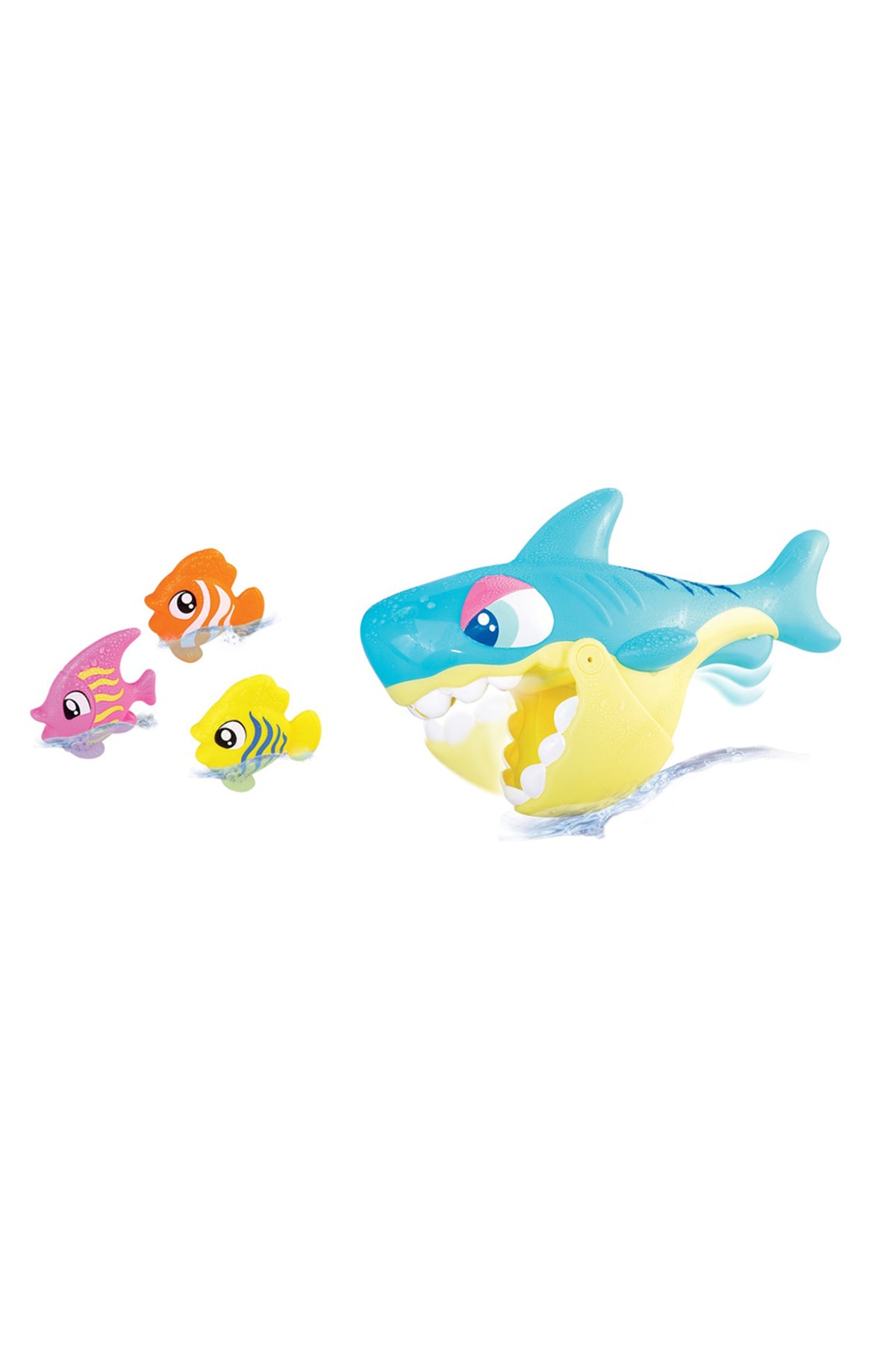 Little Learners Shark Grabber - Fun Bath Toy with Shark and 3 Floating Fish, Interactive Bathtime Activity, 12M+