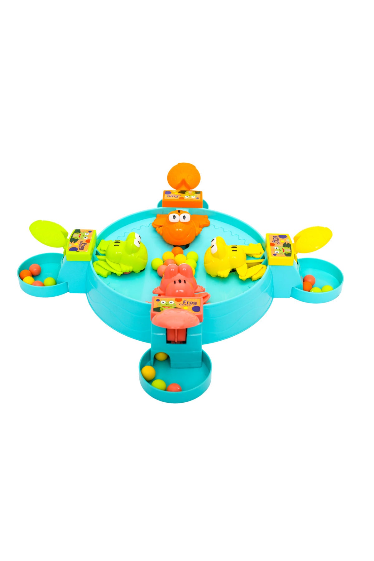 Urban Tots Hungry Frog Game - 4 Player Classic And Intelligent Puzzle Game-Blue