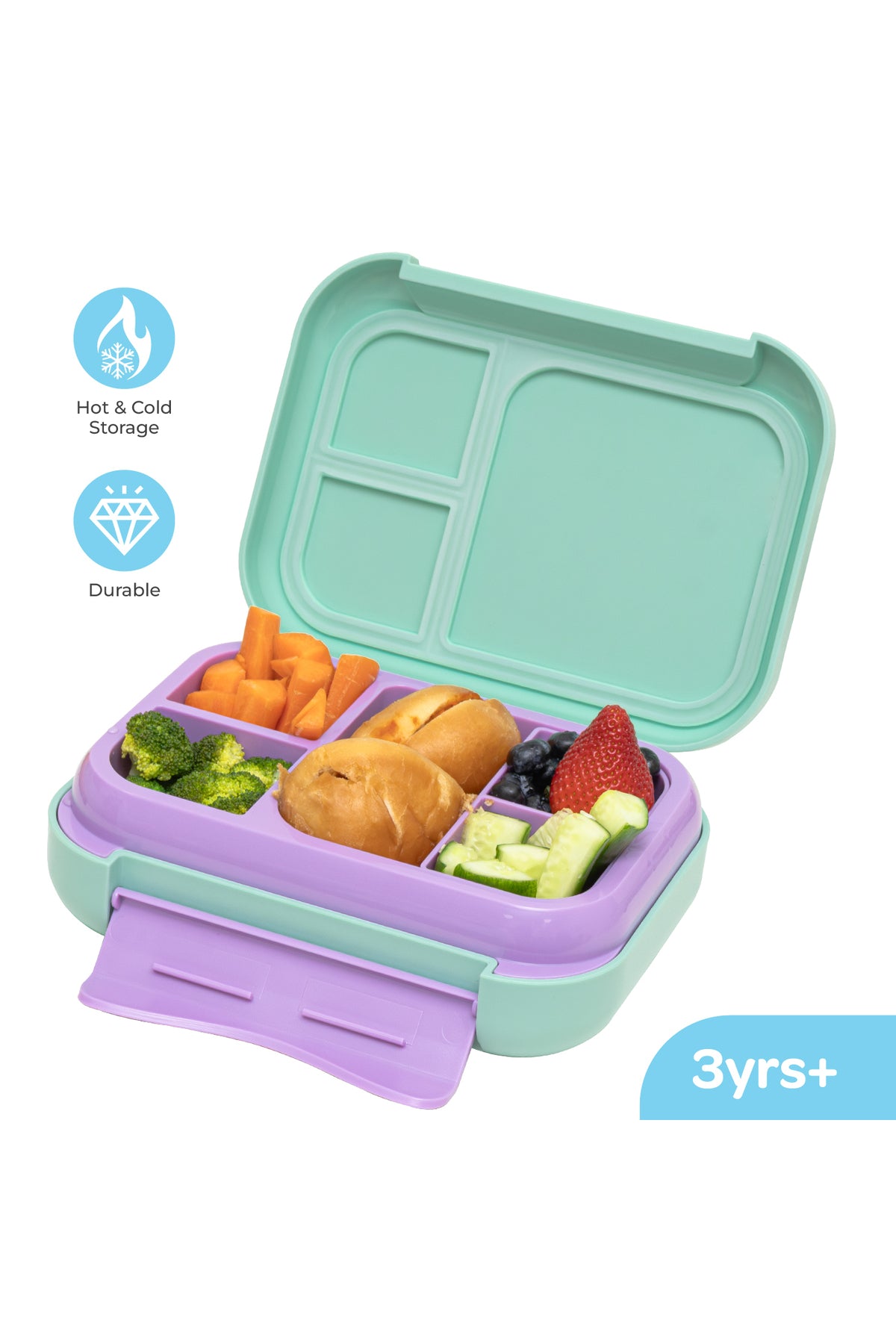 MOON Marmita Kids Lunch Box Set with Insulated Bottle & Bag – Leakproof, BPA-Free, Microwave & Dishwasher Safe  -Mermaid