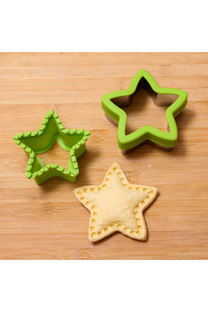 Star Babies - Fruit Picks - 10 Pcs With Sandwich Cutter - Green