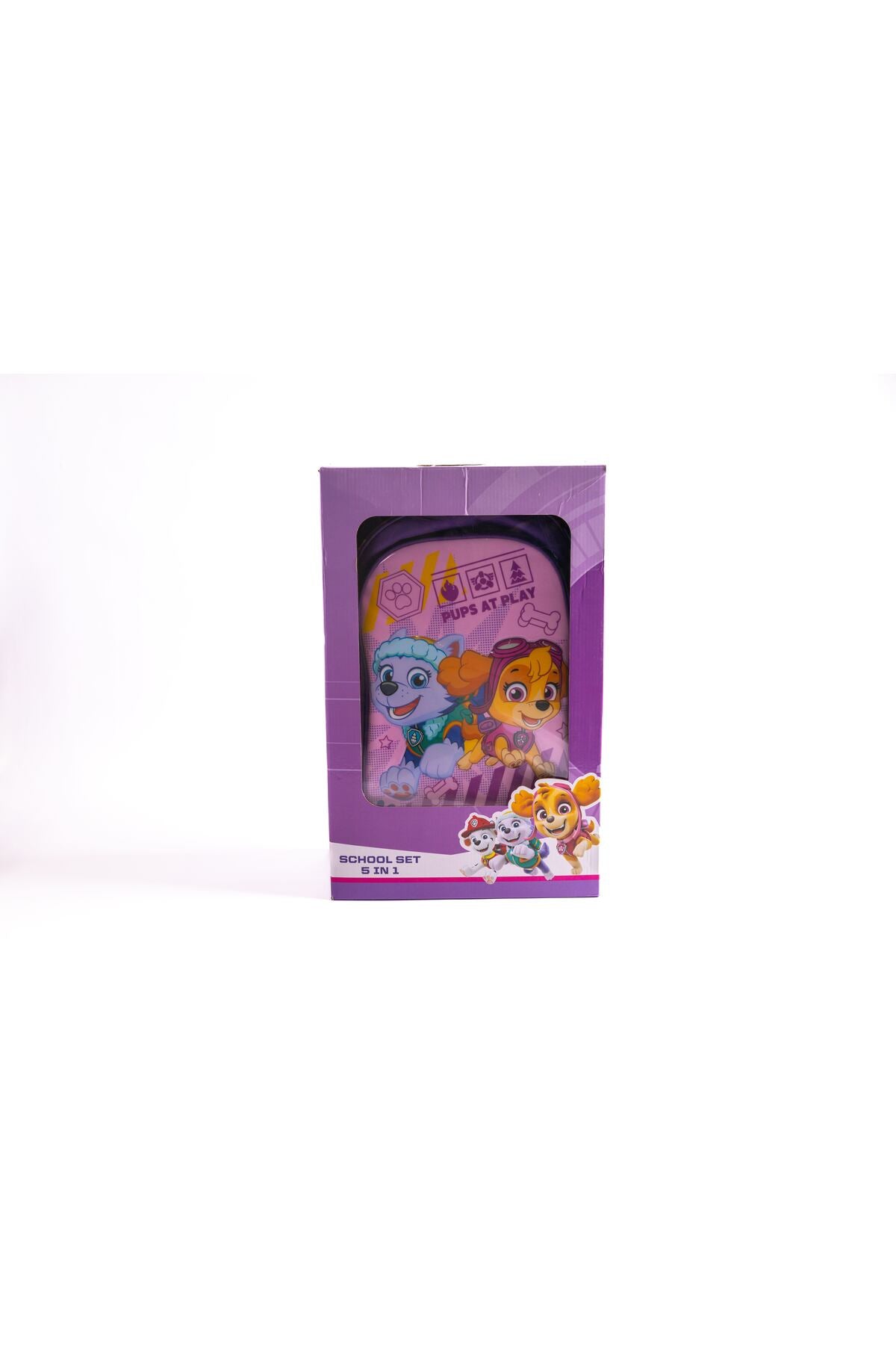 Paw Patrol 18" Trolley Bag Set With Lunch Bag, Pencil Case, Water Bottle & Lunch Box – Multicolor