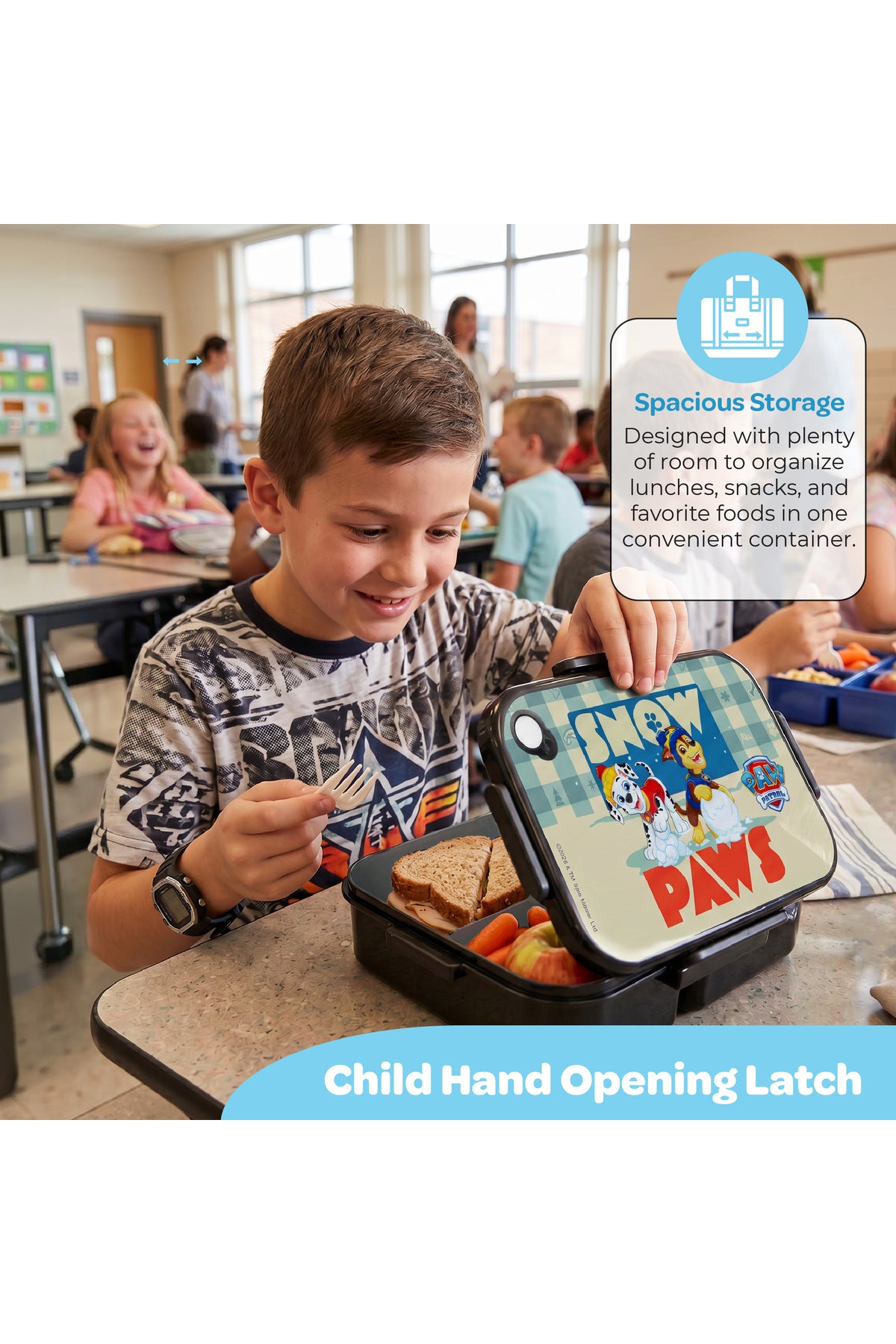 MOON Kids Lunch Box | PP + Stainless Steel Insulated Tiffin Box | Leak-Proof, BPA-Free, Durable School Lunch Box for Boys & Girls | Easy Open Clips | Food Safe Eco-Friendly Kids Meal Box