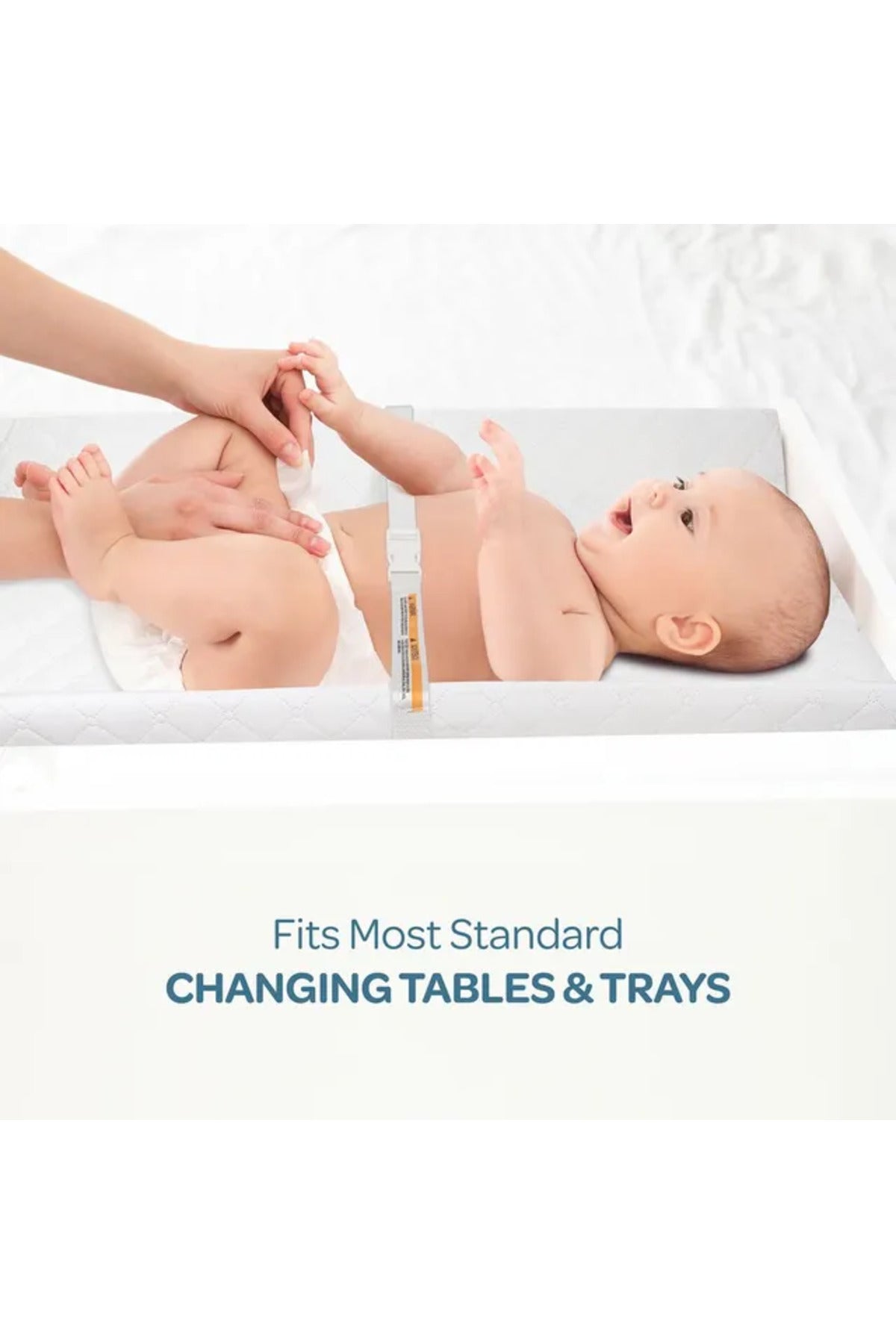 MOON Waterproof Contour Diaper Changing Mat Pad, 80 x 40 cm-White