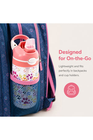 Cocobee Kids Bento Lunch Box – 6 Compartments, Leakproof, BPA Free, Microwave Safe – Pink +  Tritan Leakproof Water Bottle, 480ml