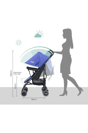 MOON Neo Plus Light Weight Travel Stroller,Cyan Blue