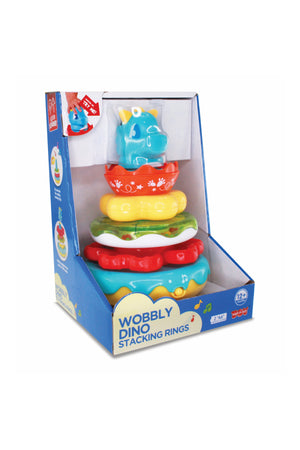 Little Learners Wobbly Dino Stacking Rings - Electronic Rings, Wobbly Base, Sing Along, 12M+