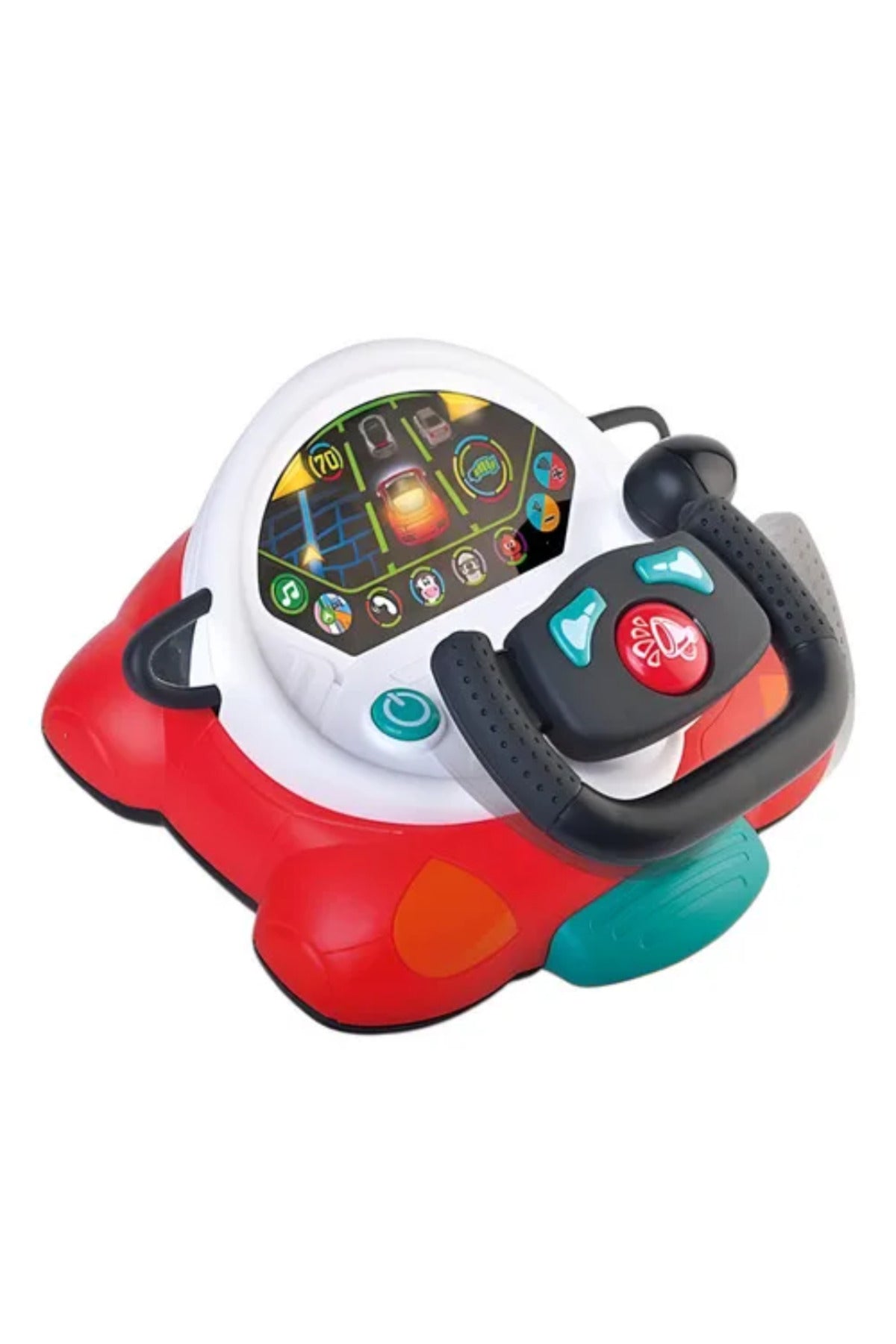 Little Learners Driving Board Interactive Steering Wheel Toy for Kids with Lights and Sounds, Pretend Play Car Dashboard for Early Learning and Motor Skills