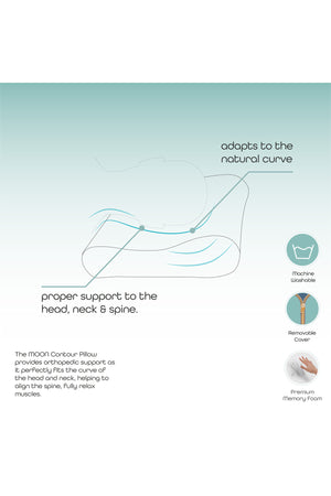 MOON  CONTOUR  Memory Foam Pillow,