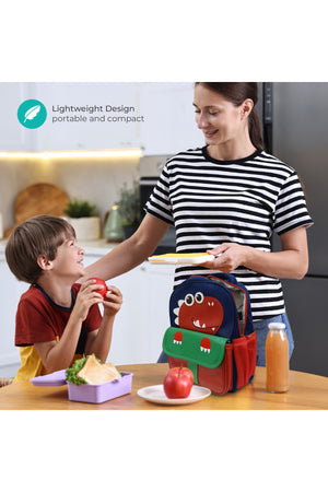 MOON Kids Backpack  – Comfy 3D Design,Padded Straps, Waterproof-Perfect for Preschool, Nursery, Snacks & Lunchbox-Dino