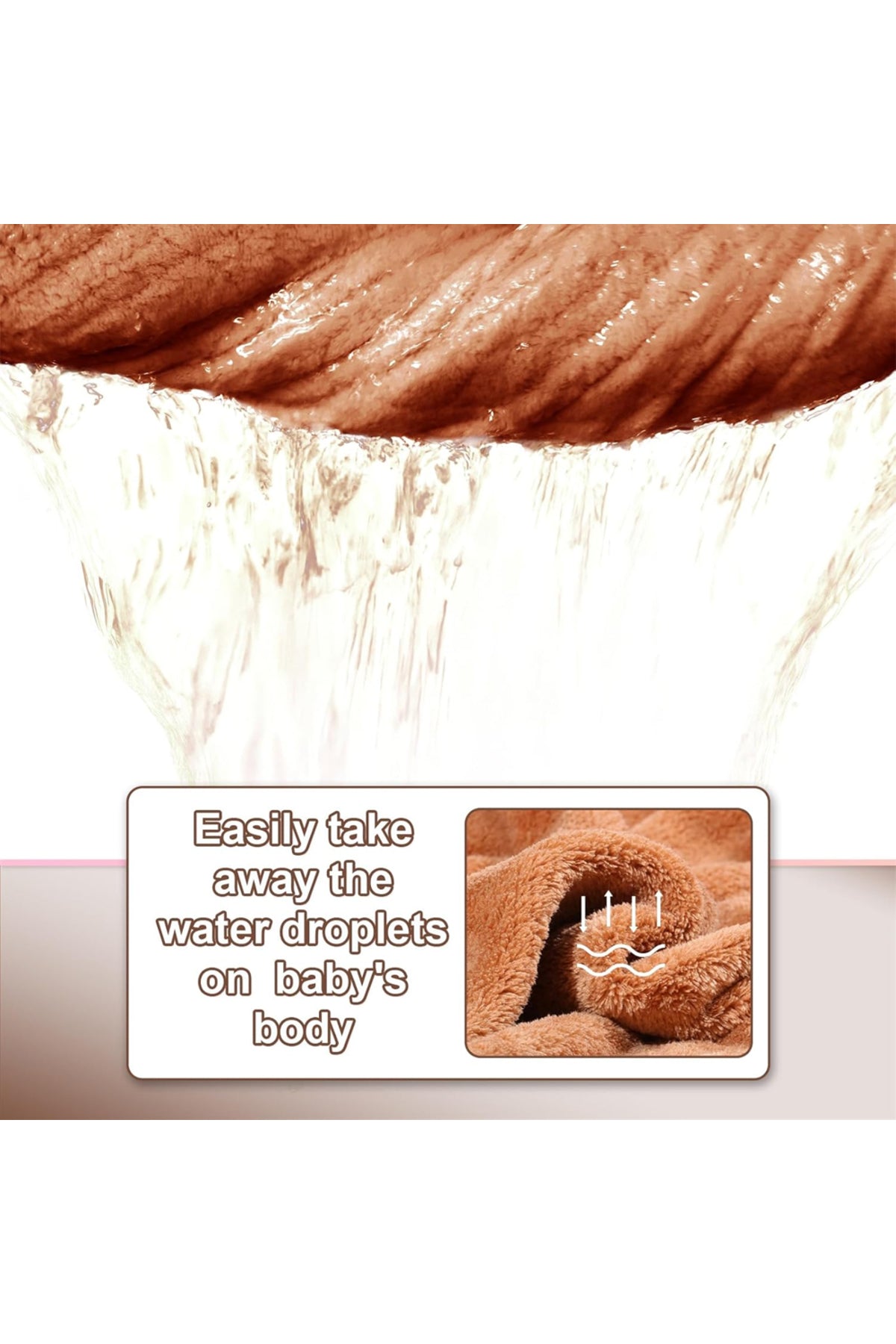 Star Babies - Microfiber Hooded Towel - Brown