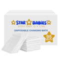 Star Babies - Disposable Changing Mat - L - 45 X 60 cm - 95pcs - White