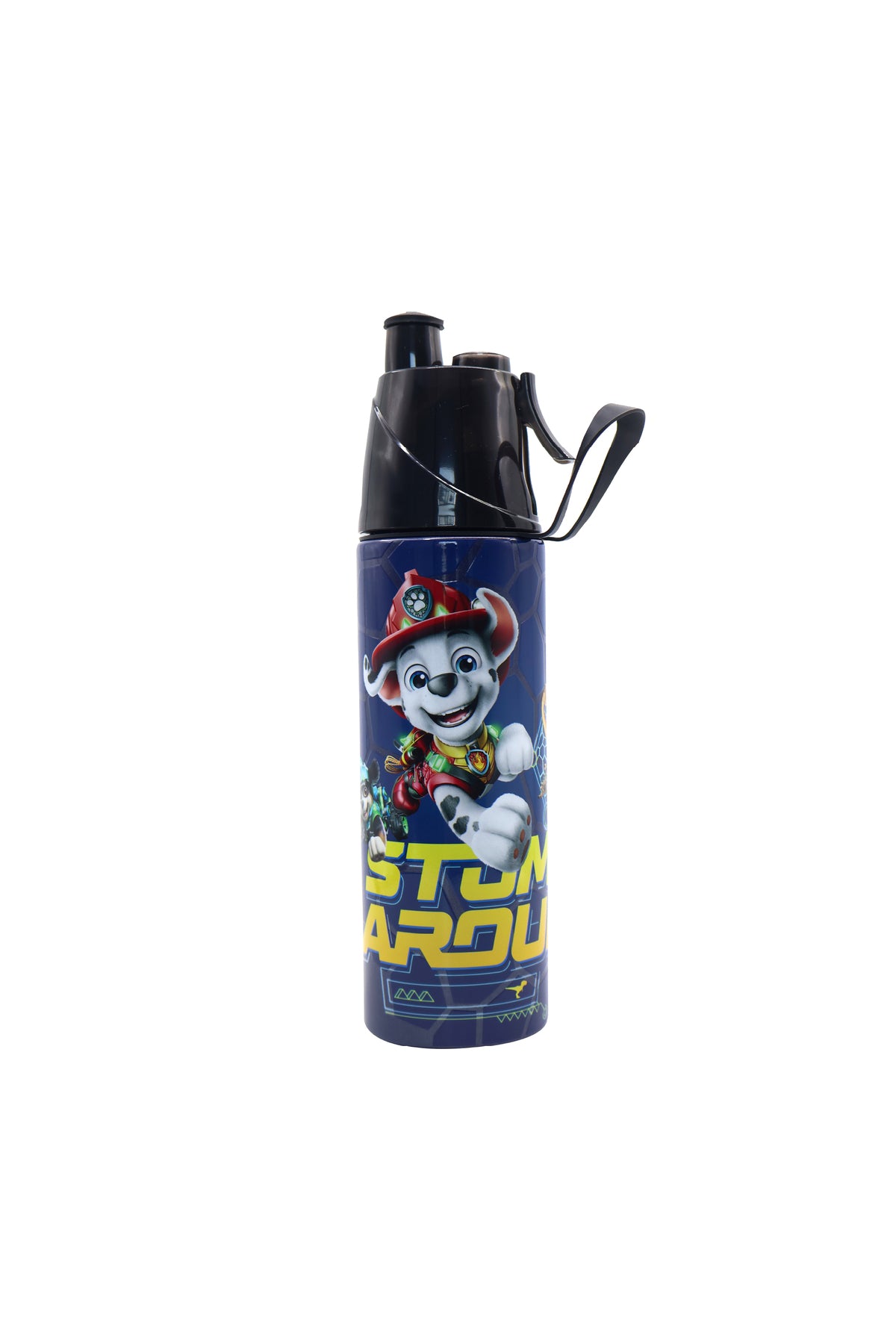 MOON Licensed Paw Petrol Kids Water Bottle with Mist Spray Nozzle Stainless Steel Bottle for Boys & Girls | School, Outdoor, Camping, Hiking | Spill-Proof Carry Loop | Ideal for Summers and Winters