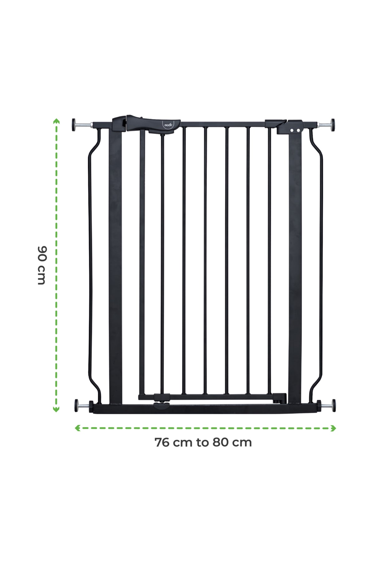 MOON Secura Baby Safety gate 76-80cm,Auto lock barrier – Black