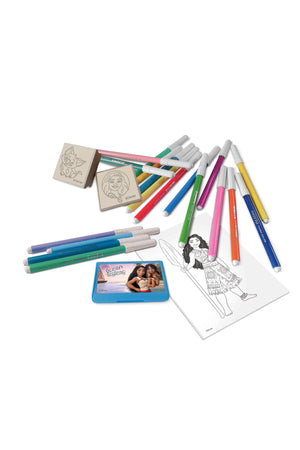 Disney Moana Felt Tip Pen Set with 18 Pens, 2 Stamps & 1 Ink Pad – Kids Coloring & Craft Kit