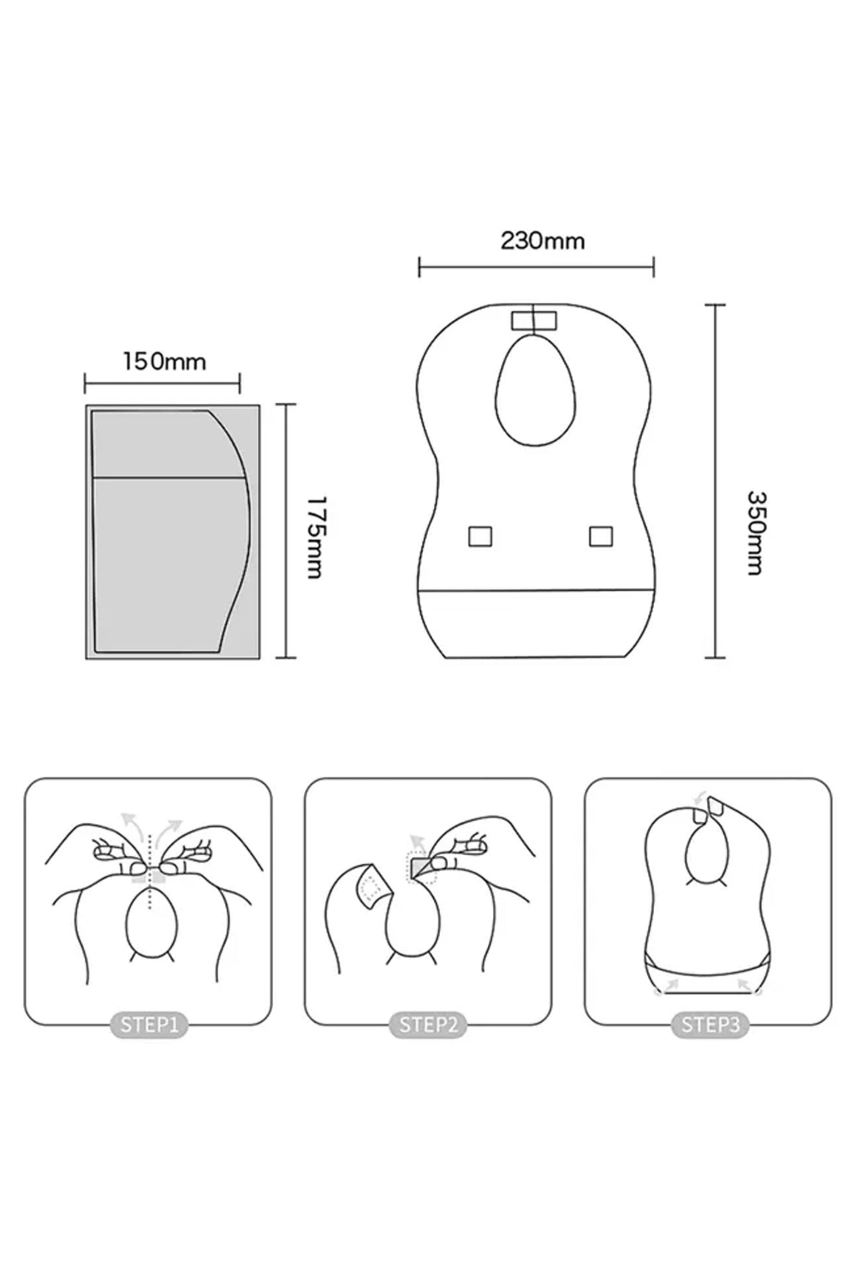 Star Babies - Disposable Bibs - Pack of 15 - Dinosaur Print