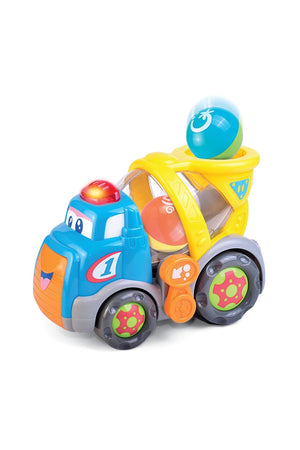 Little Learners Ball Tumblin' Mixer - Lights & Sounds Cement Truck, Tumbling Action, 2 Balls Included, 12M+
