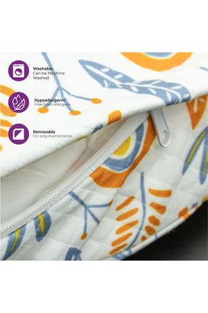 MOON Portable Nursing Breast Feeding Baby Support Pillow Cushion  With Washable Zippered Cover-Rainbow