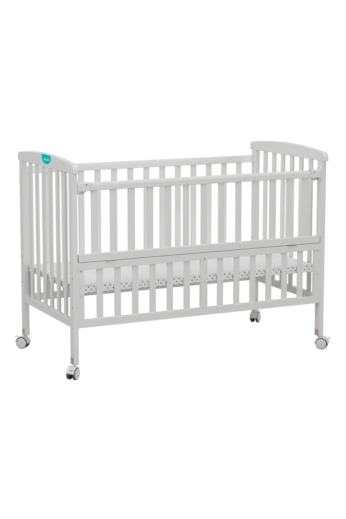 MOON Wooden Portable crib(129X69X96 cm) -White