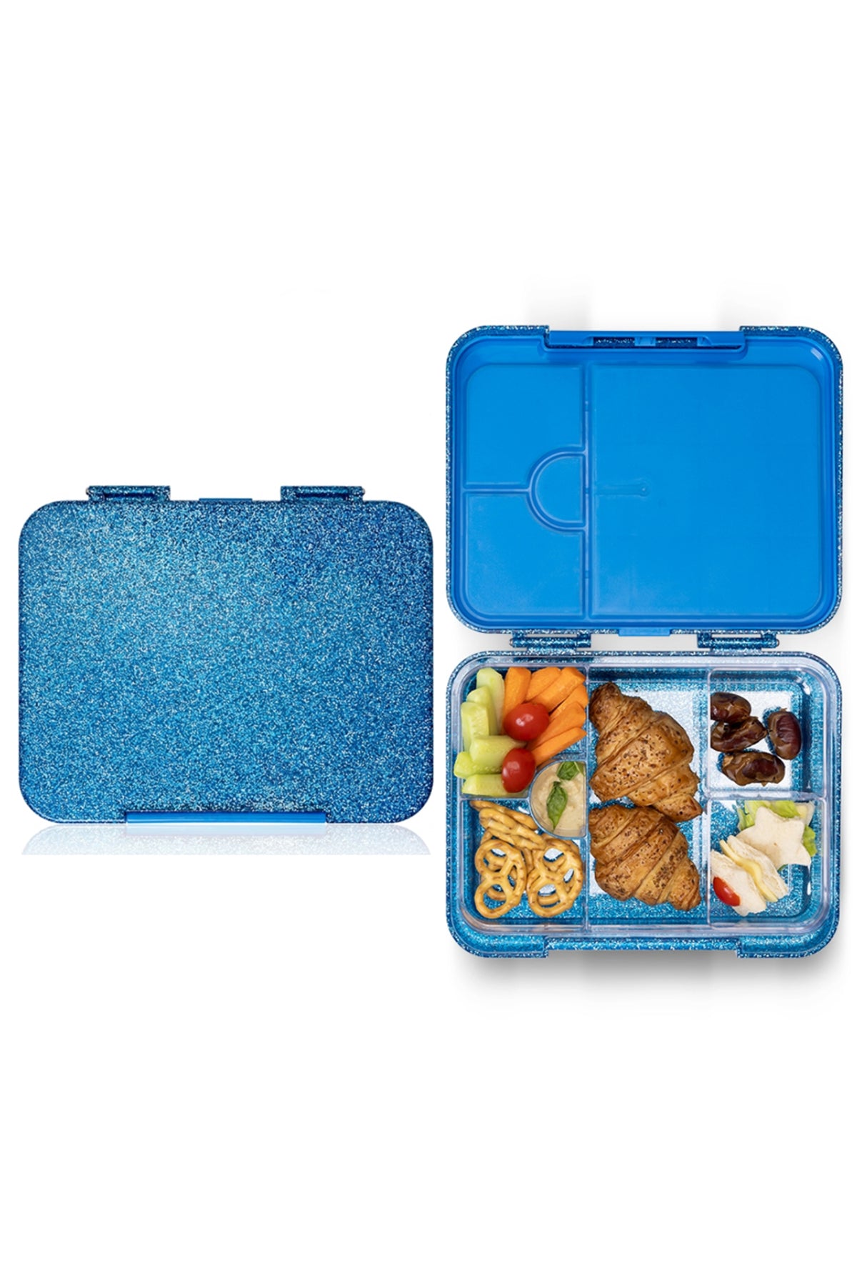 Cocobee 6-Compartment Bento Lunch Box| Leakproof & Lightweight For Kids – Blue