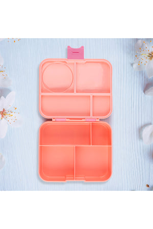 Cocobee Whale Bento Lunch Box With Food Jar – 4 Compartments, Bpa-Free, Leakproof & Odour-Free, 1.67L, 22X18X6.5Cm – Pink (3 Years+)