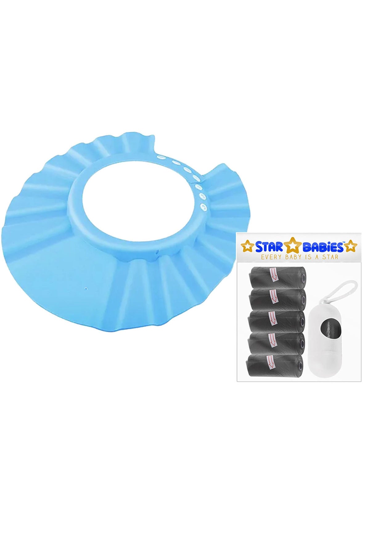 Star Babies - Adjustable Shower Cap & Scented Bag 5pcs w/ Dispenser - Black