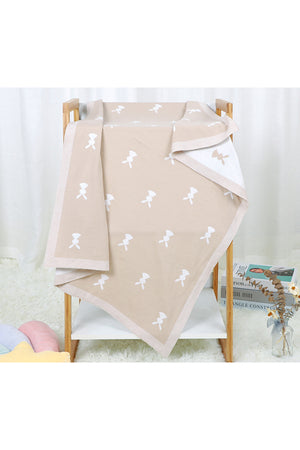 Star Babies - Baby Cotton Knitted Blanket 80x100cm - Cream