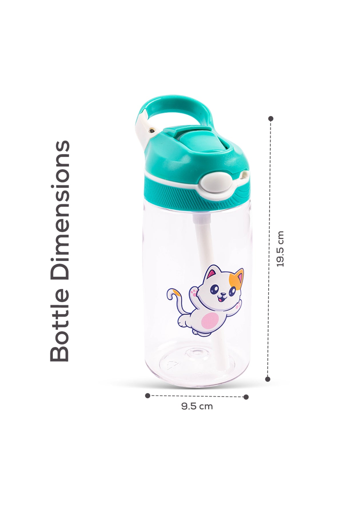 Cocobee Green Tritan Leakproof Water Bottle – Bpa-Free, 480Ml, Push Button Lid, Age 3+-Green