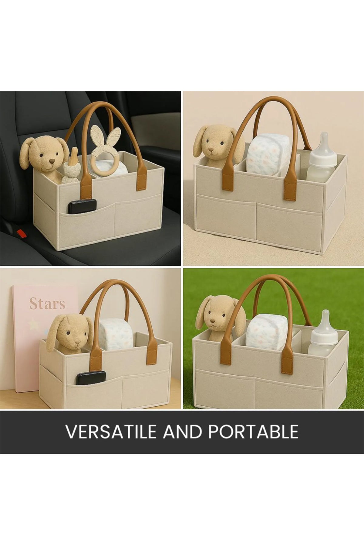 Star Babies Caddy Diaper bag organizer - Ivory