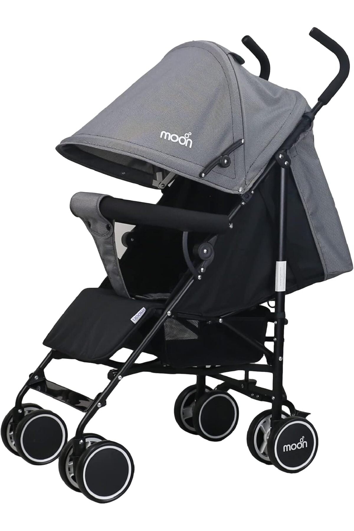 MOON Neo Plus Light Weight Travel Stroller,Black + Grey dots