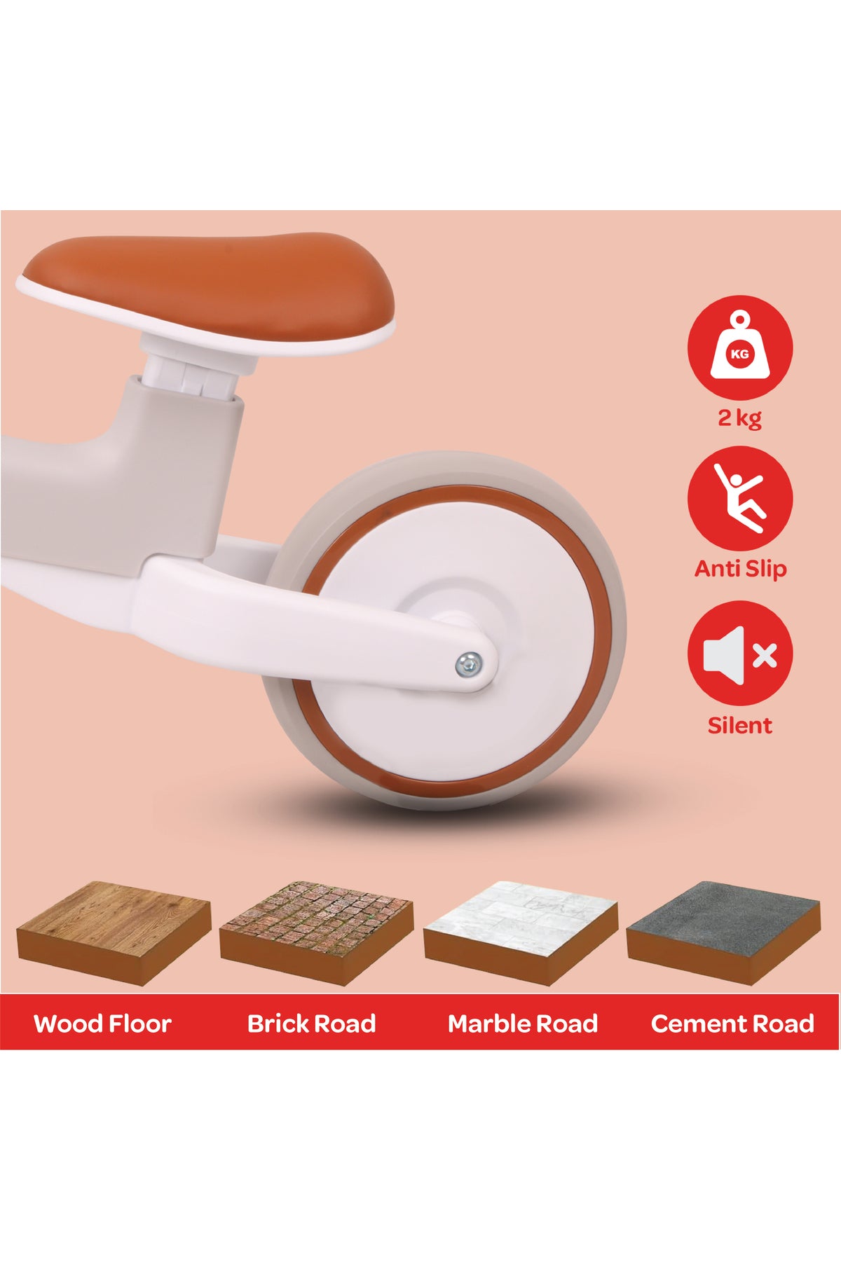 MOON Swift Baby Balance Bike-Brown