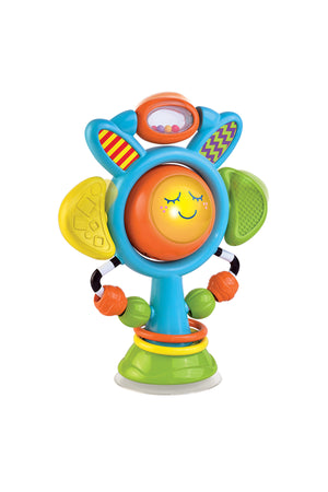 Little Learners Sun N’ Glow Highchair Toy - Suction Cup, Spinning & Light-Up, Sensory Development, 6M+