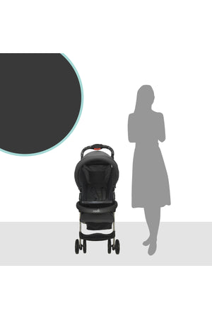 MOON - Bezik One Fold Stroller - Black