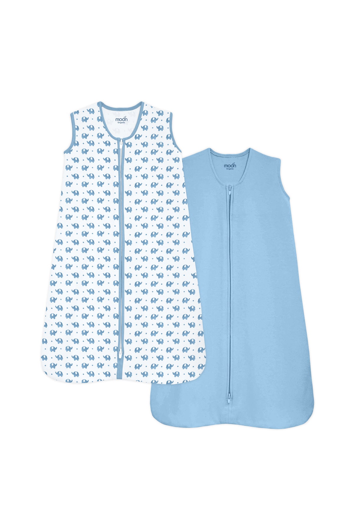 MOON Organic Sleepsack -Elephant and Blue L