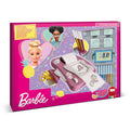 Multiprint Barbie Sticker Machine – DIY Sticker Maker Set with 12 Markers, 7 Stampers, Ink Pad, Scissors & Album – Creative Craft Kit for Girls