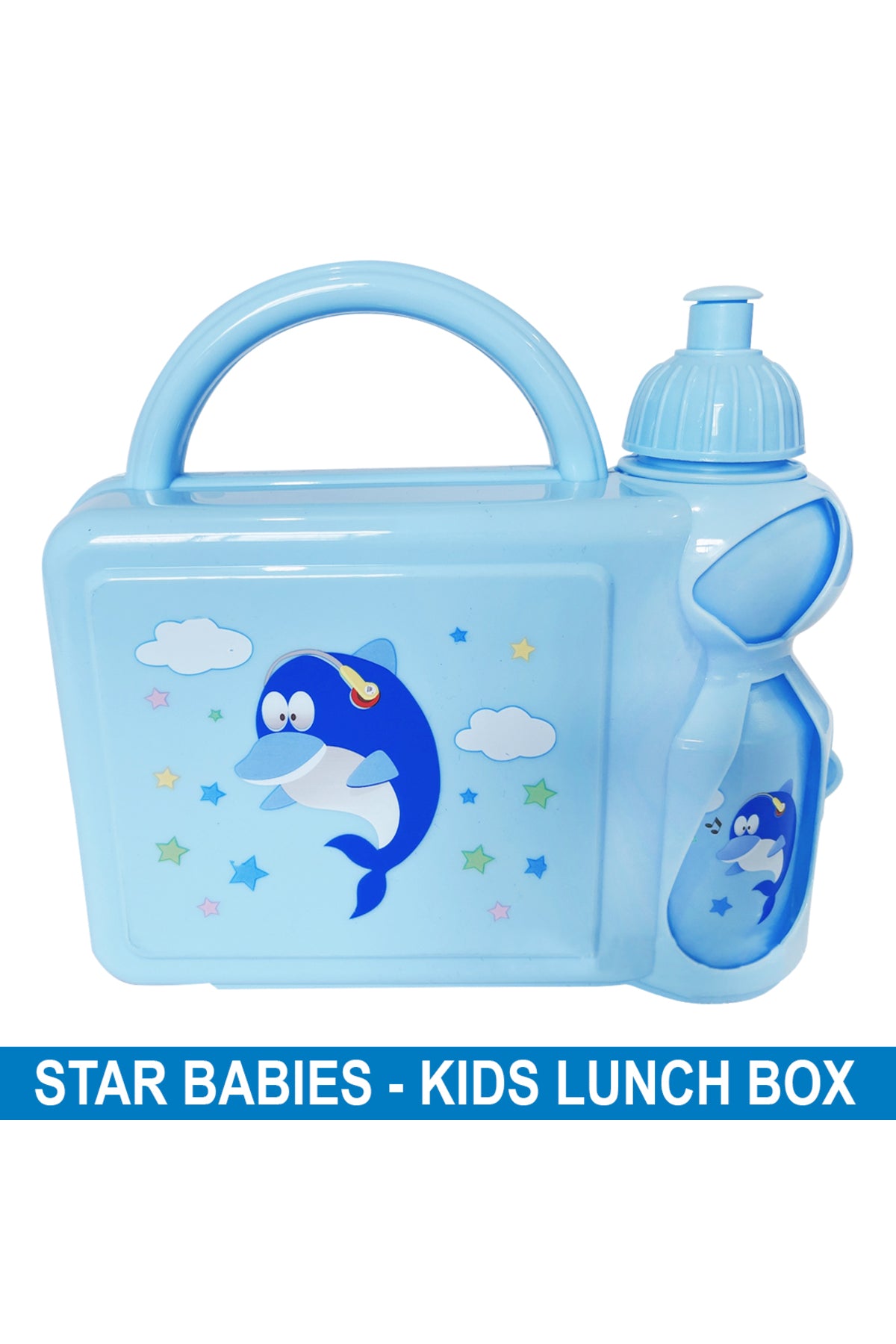 Star Babies - Kids Lunch Box w/ Water Bottle - Light Blue