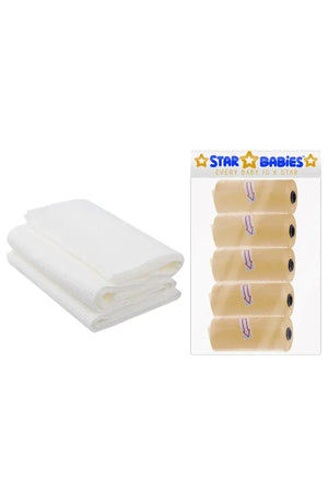 Star Babies - Scented Bag 5pcs with Disposable Towel 3pcs - Ivory