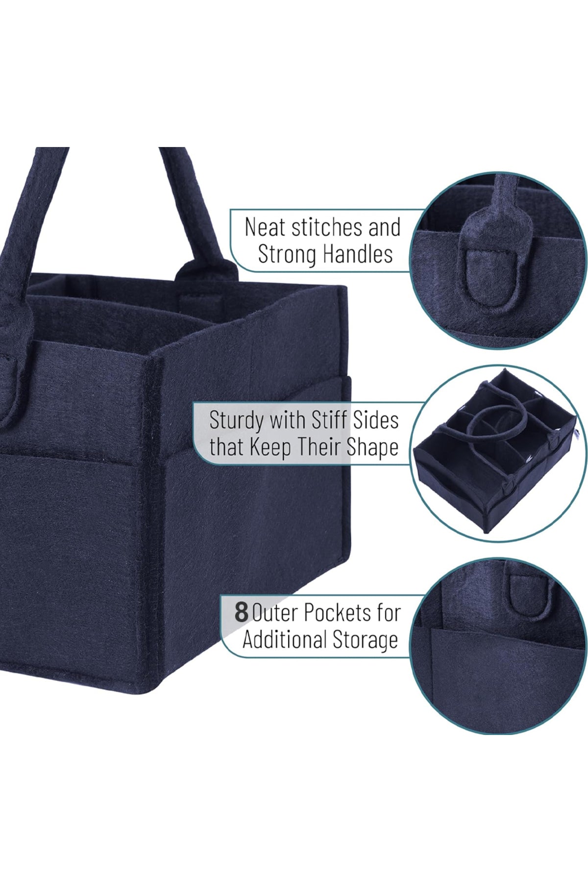 Star Babies Caddy Diaper bag organizer - Navy Blue - new