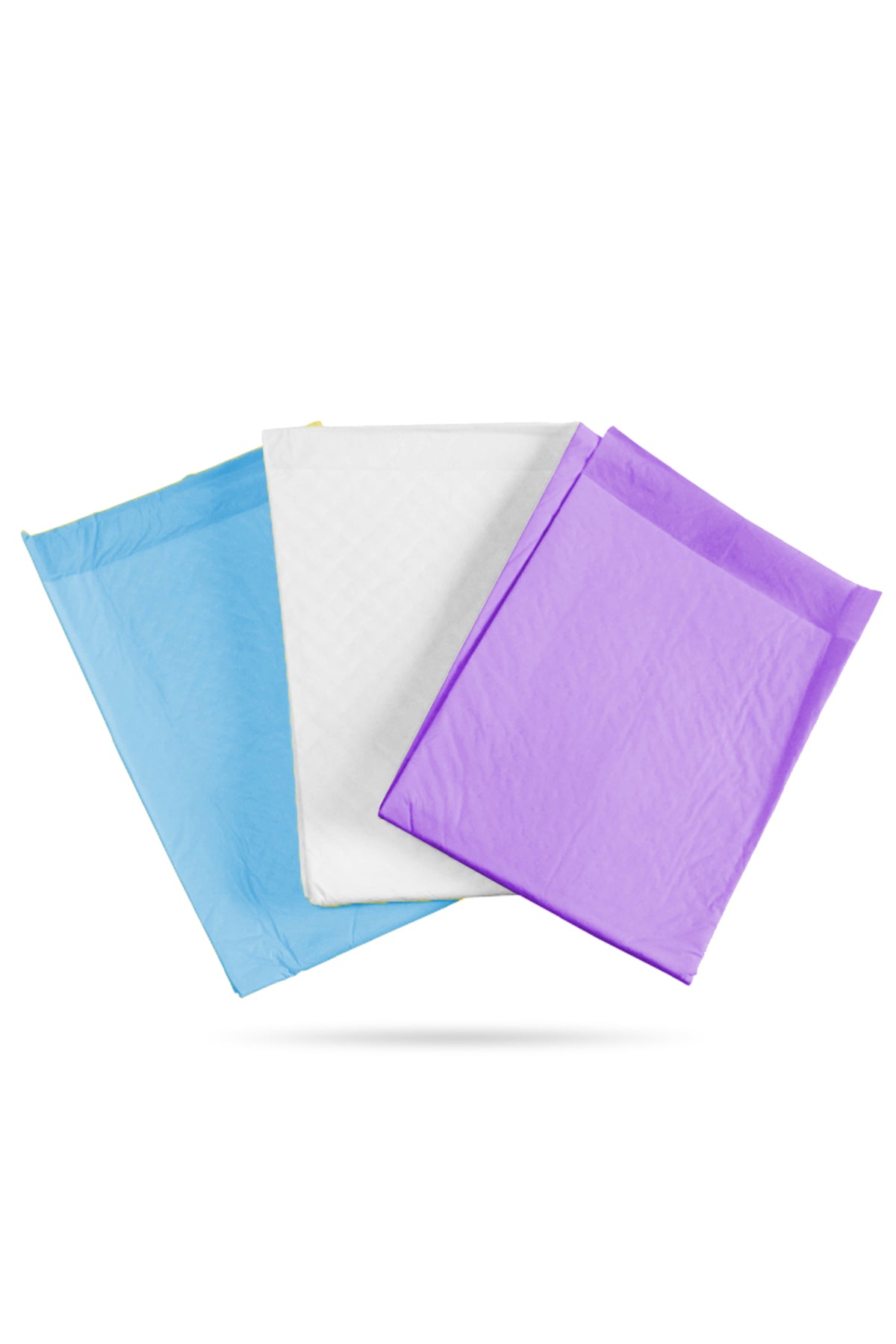 Star Babies Disposable Changing Mat Assorted Color (50pcs Lavender  50pcs Yellow  50pcs White)  - Pack of 150