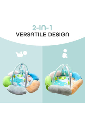 MOON Flower cushion Playmat - Bear and Sheep