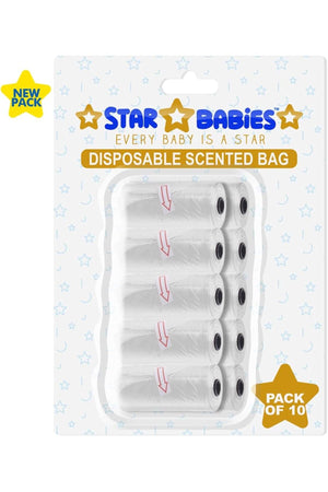Star Babies Scented Bag White Pack of 10 (150 Bags)22x32cm