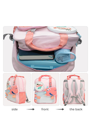 MOON Kids Backpack  – Comfy 3D Design,Padded Straps, Waterproof-Perfect for Preschool, Nursery, Snacks & Lunchbox-Pink