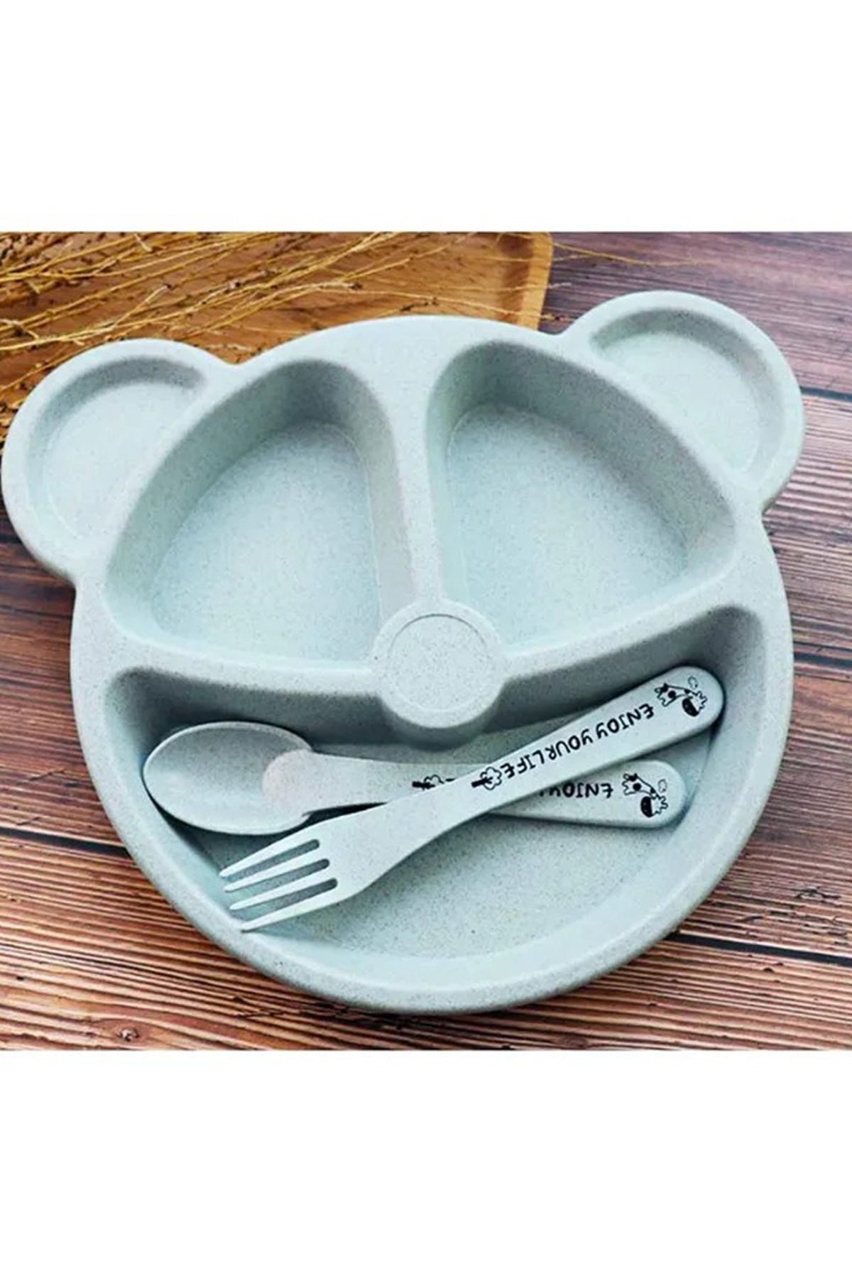 Star Babies Eco Friendly Bear Plate Set - Blue