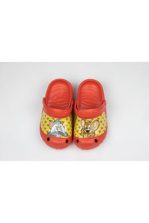 Tom & Jerry Kids Clogs -Lightweight & Comfortable Slip-On Footwear For Boys- Red