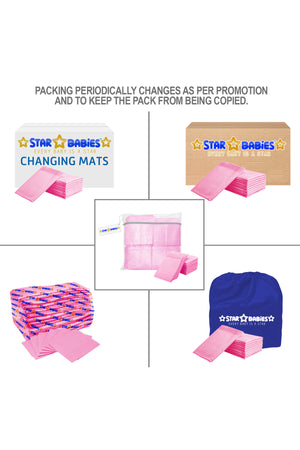 Star Babies - Disposable Changing Mats Pack of 150 - Pink