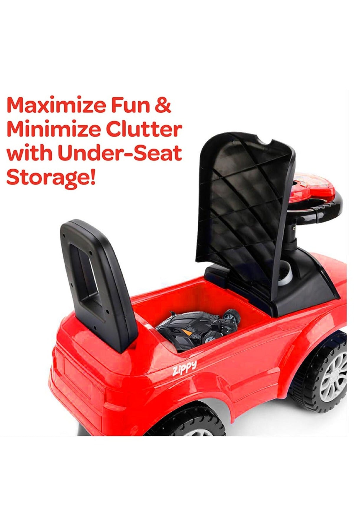 MOON Zippy Ride on Sports Car for Boys and Girls, 12-36 Months – Red
