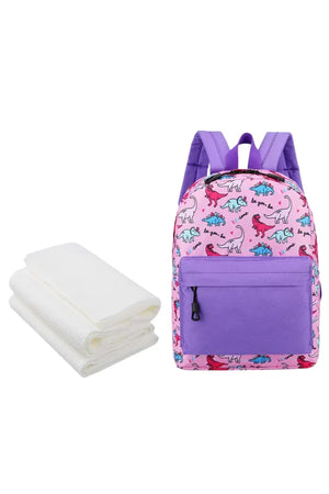 Star Babies - Kids School Bag - 10.24-Inch with Disposable Towel - 3pcs - Lavender Print